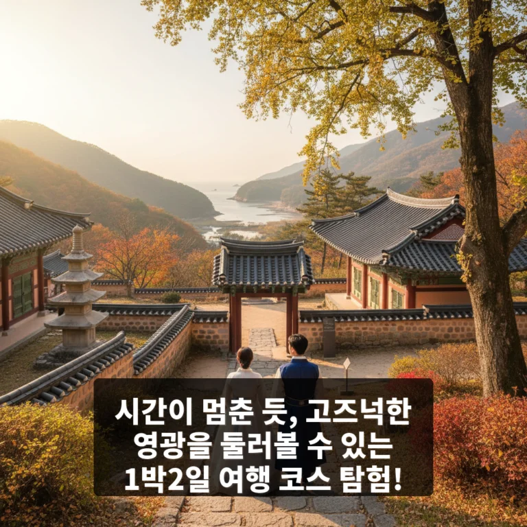 고즈넉한 영광을 둘러볼 수 있는 1박2일 여행 코스