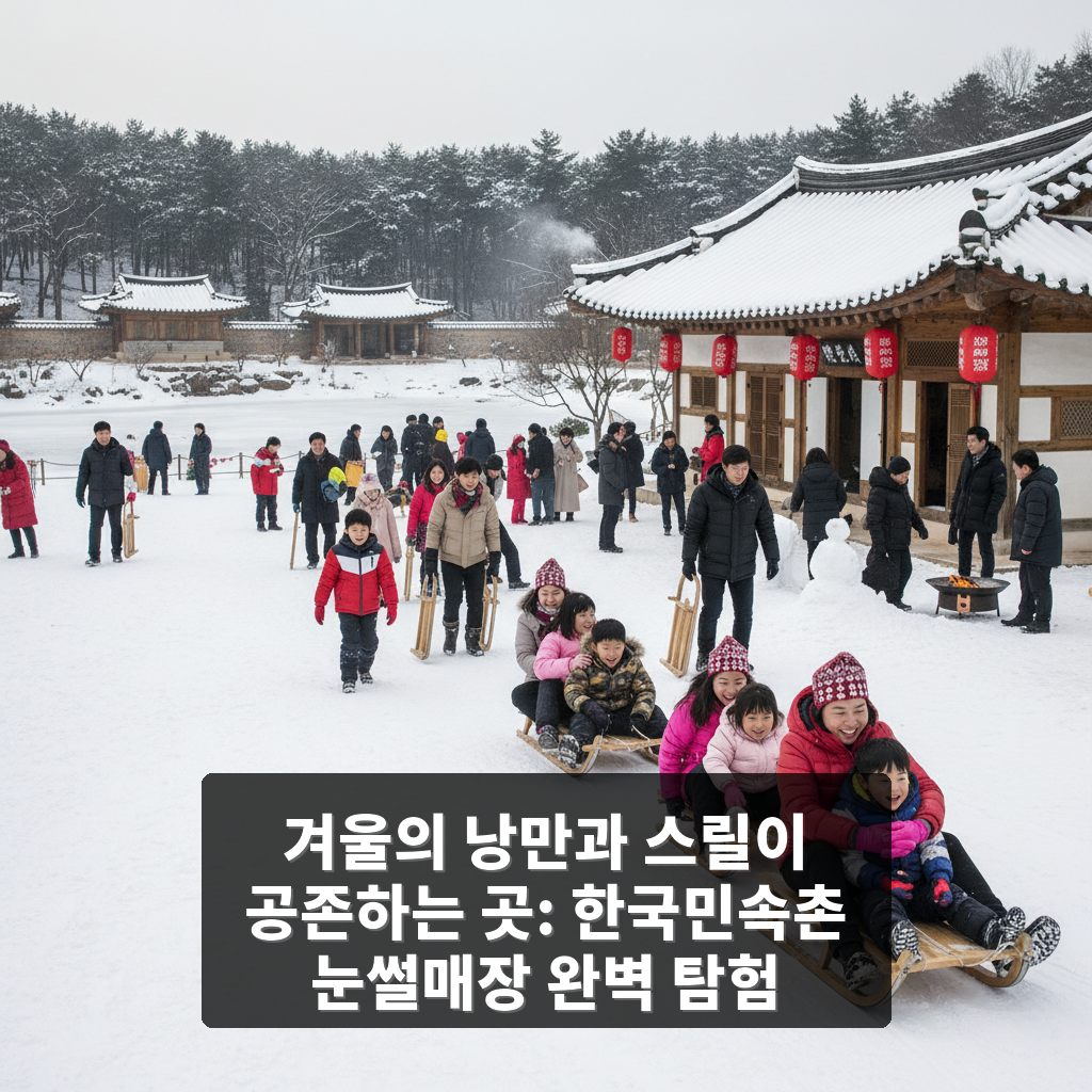 한국민속촌 눈썰매장