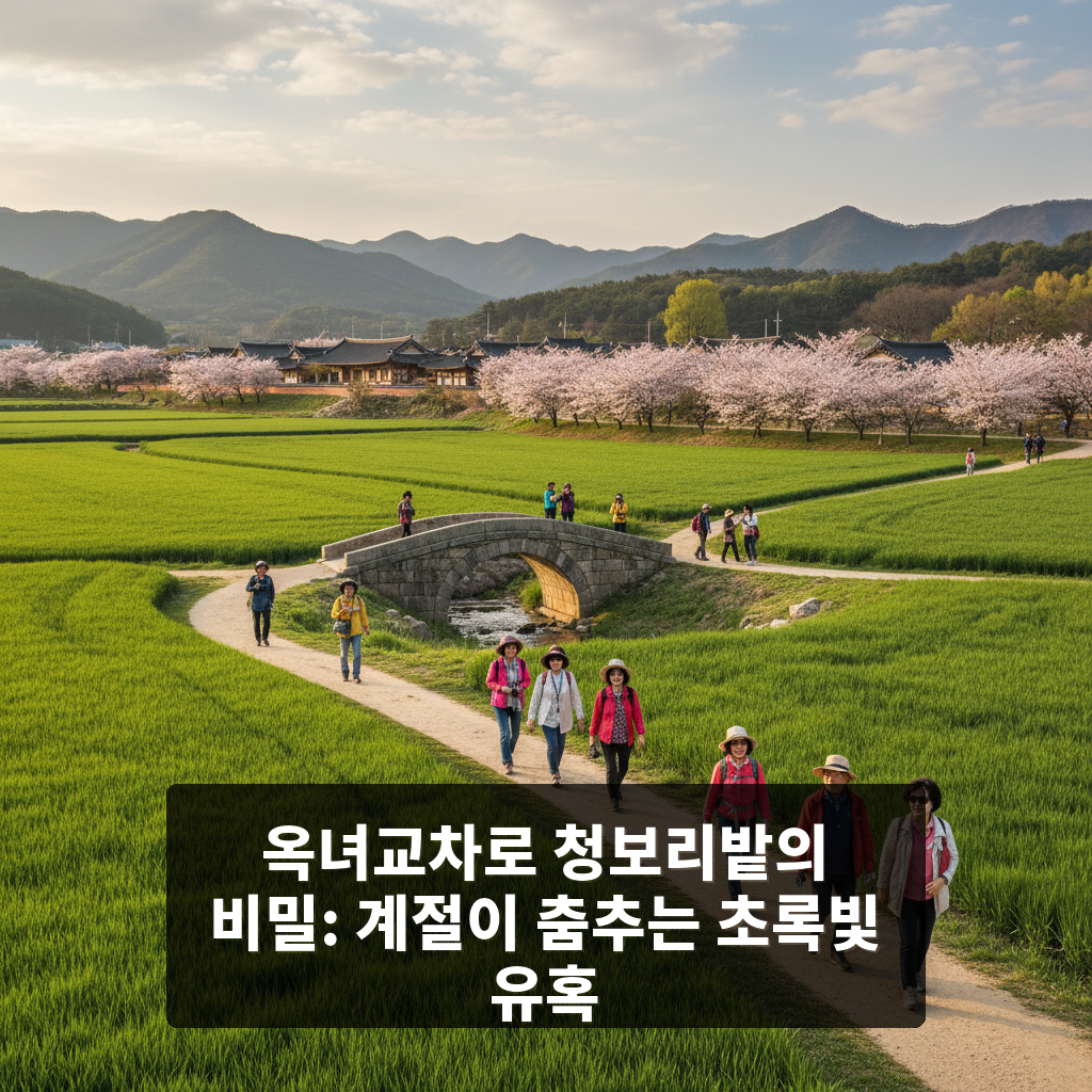 옥녀교차로 청보리밭