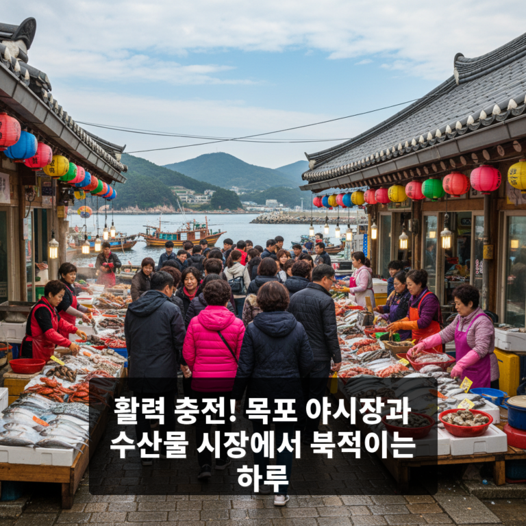 목포 야시장과 수산물 시장에서 북적이는 하루