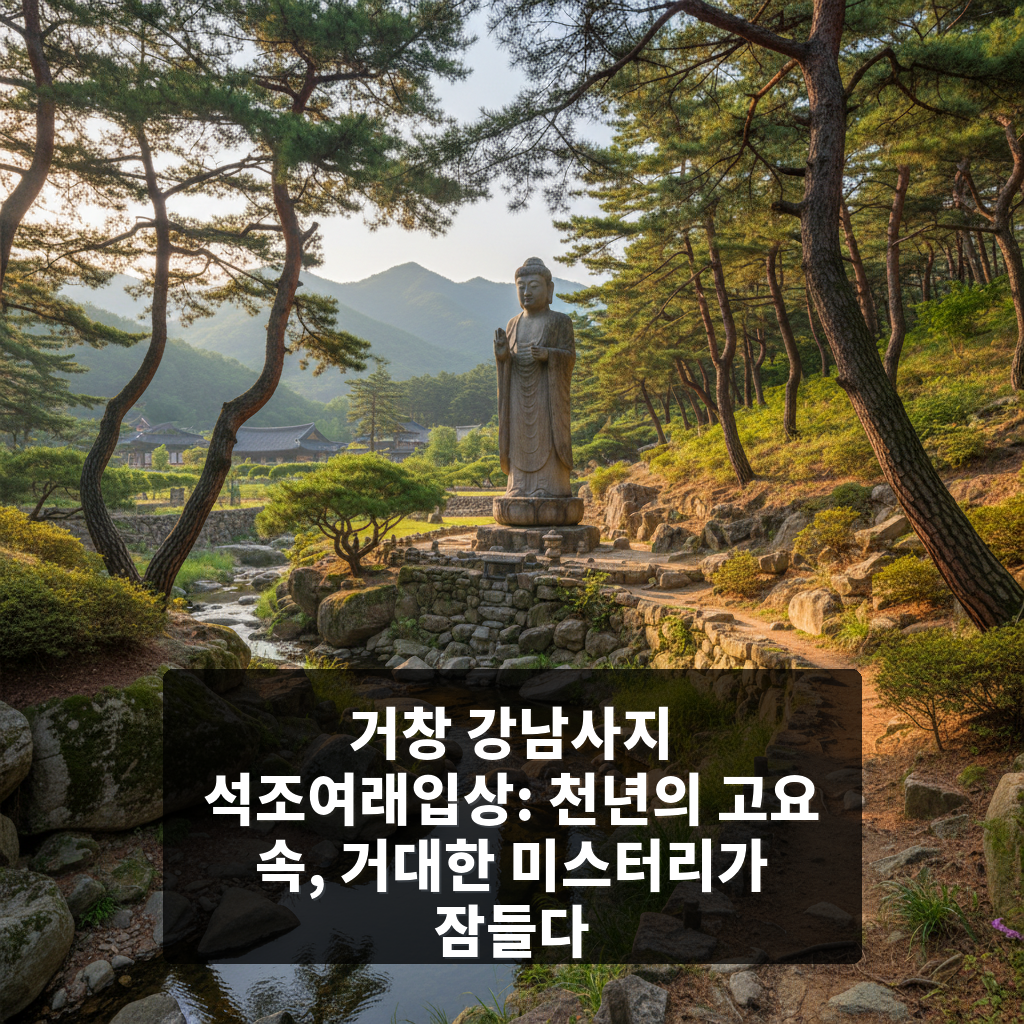 거창 강남사지 석조여래입상
