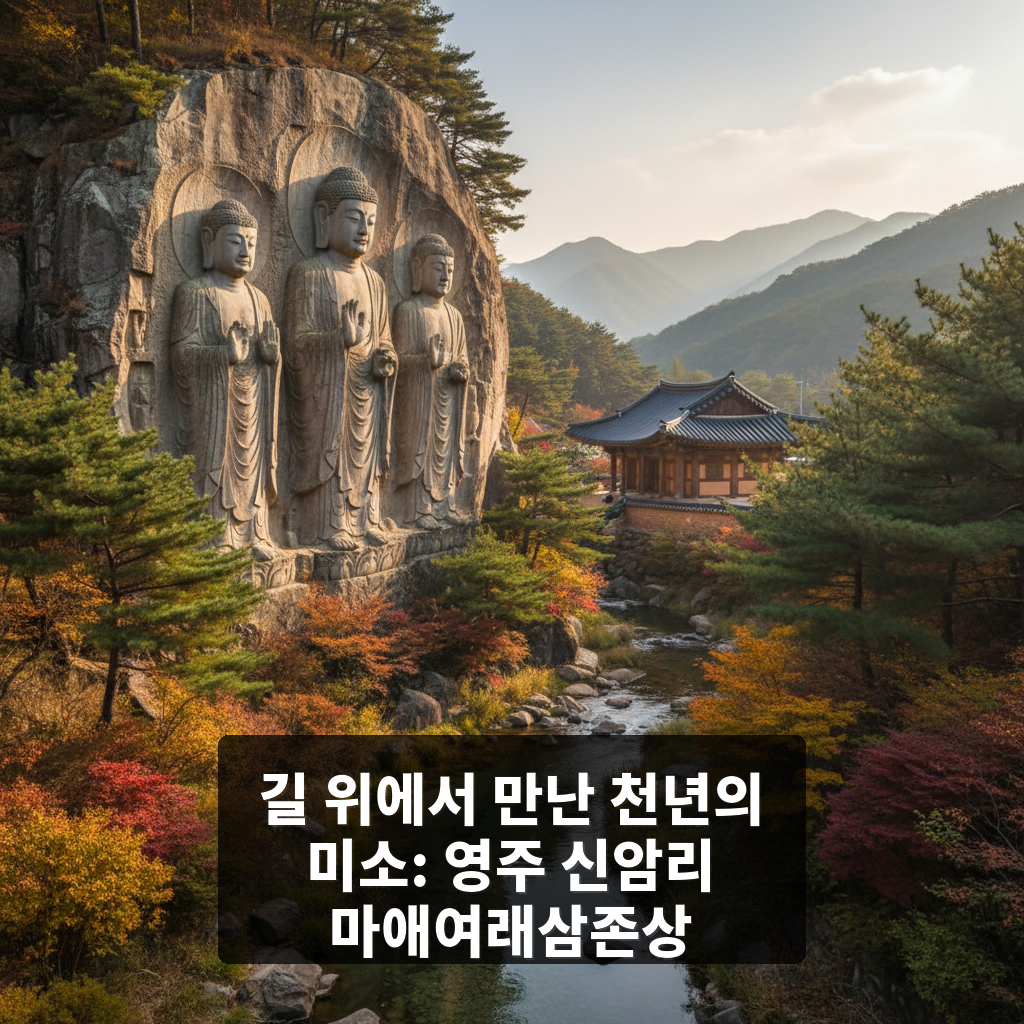영주 신암리 마애여래삼존상