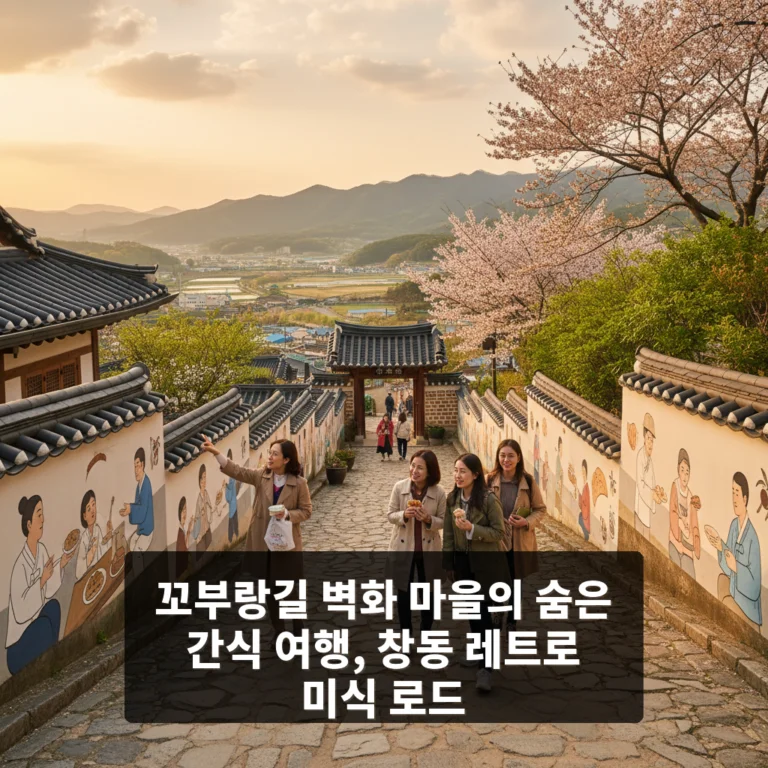 꼬부랑길 벽화 마을의 숨은 간식 여행