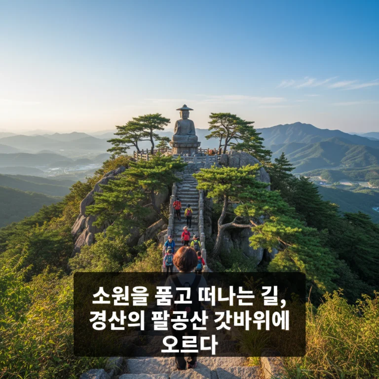 경산의 팔공산 갓바위에 오르다