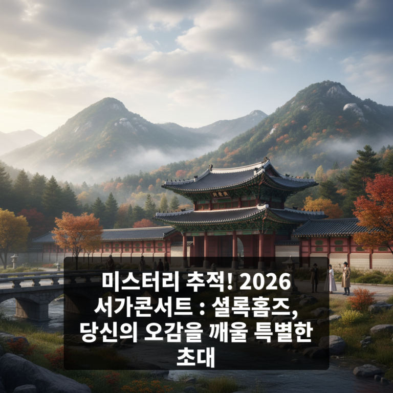 2026 서가콘서트 : 셜록홈즈
