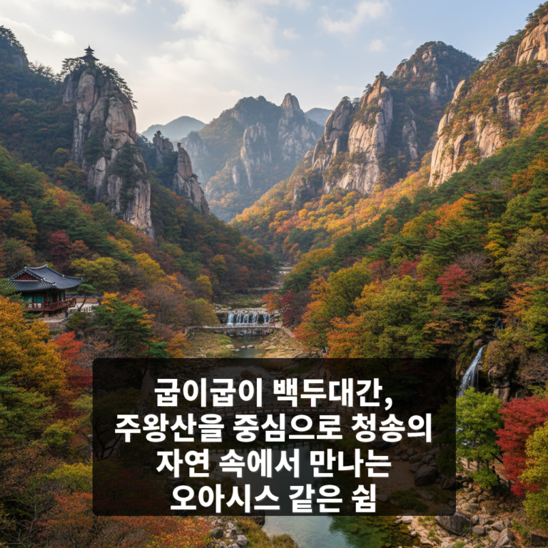 주왕산을 중심으로 청송의 자연 속에서