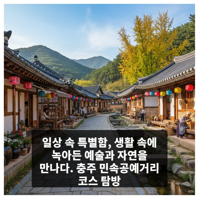생활 속에 녹아든 예술과 자연을 만나다. 충주 민속공예거리 코스