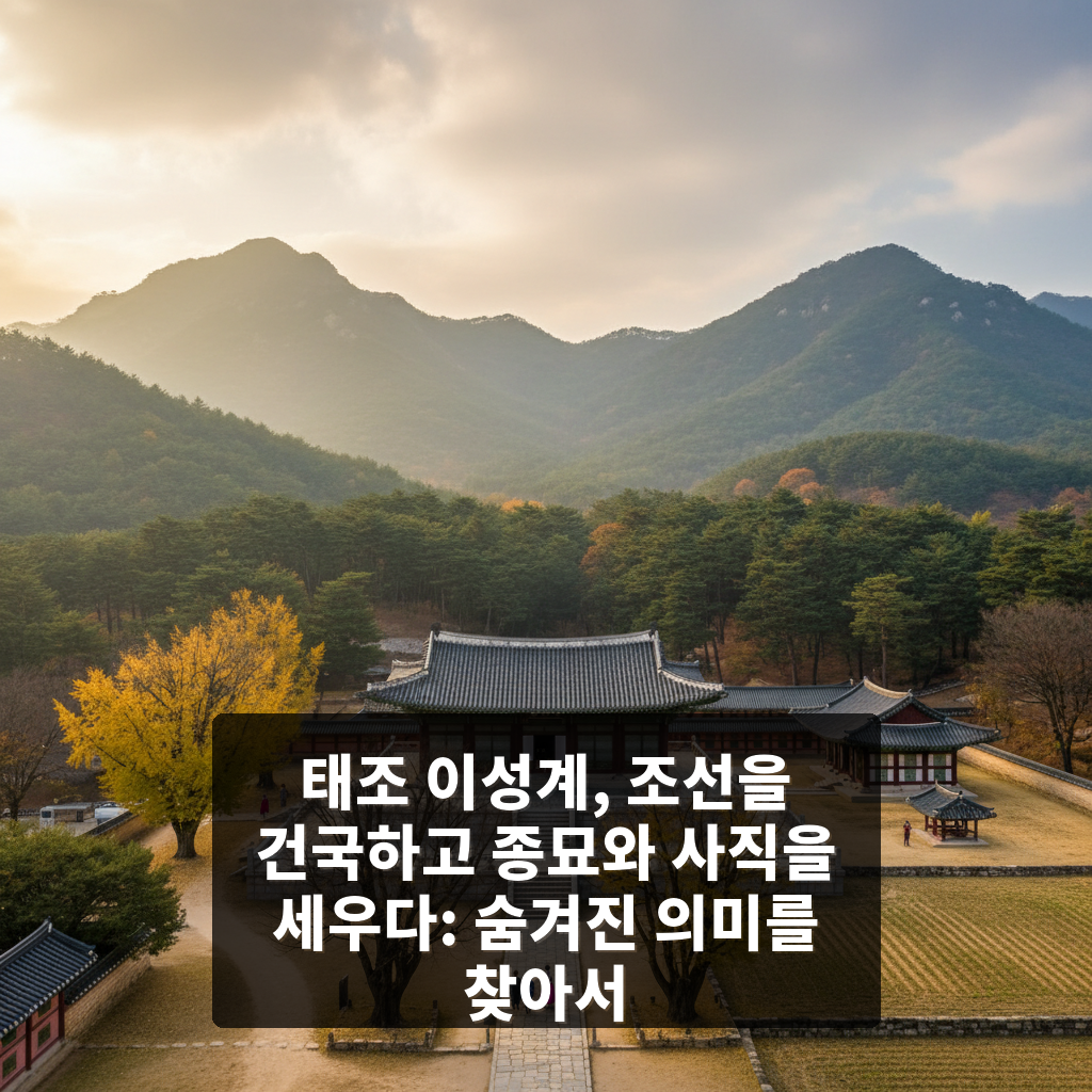 태조 이성계, 조선을 건국하고 종묘와 사직을 세우다