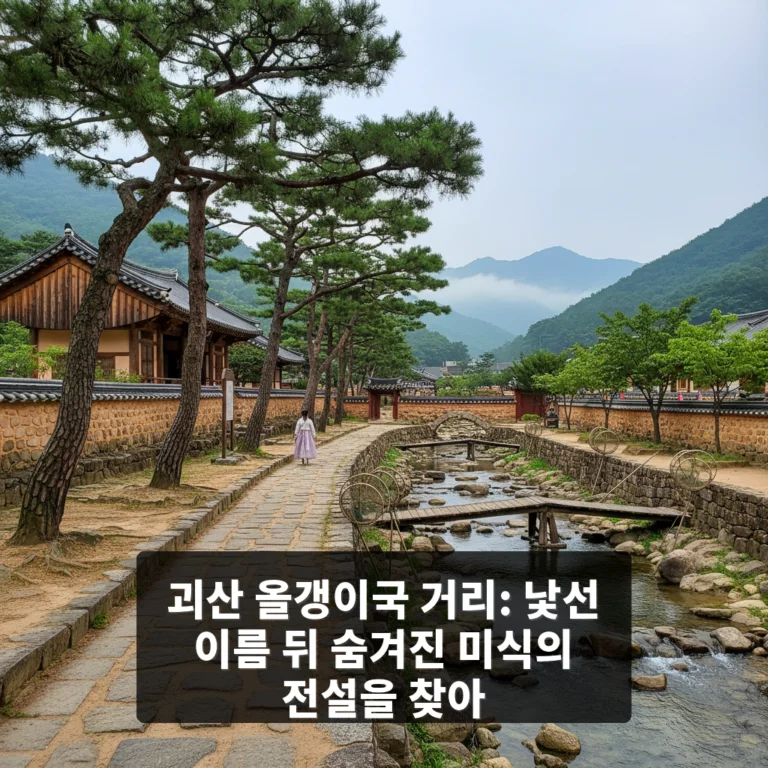 괴산 올갱이국 거리